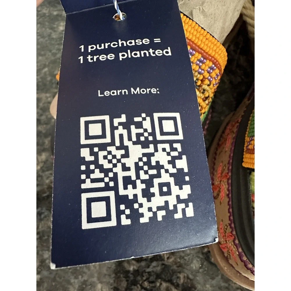 Farm Rio Beaded Banana Flatform Sandal.‎ NWB. Size 9 Women's. Platform Wrap Up - Picture 4 of 12